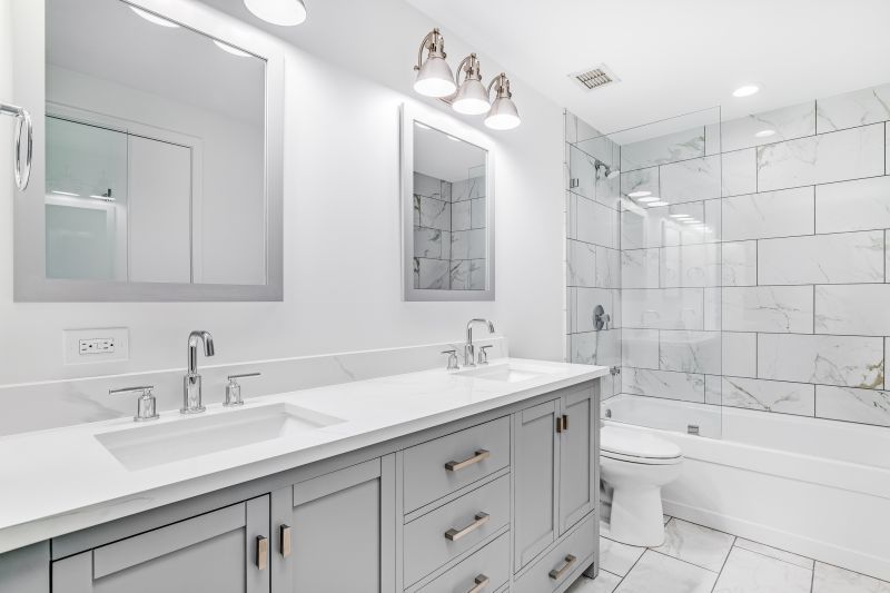 Marble-Accented Vanity Area